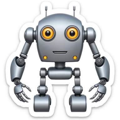 robot with 2 arms and 4 legs 1 eye sticker
