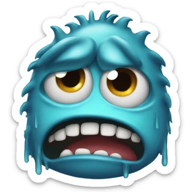 a one eye monster crying sticker