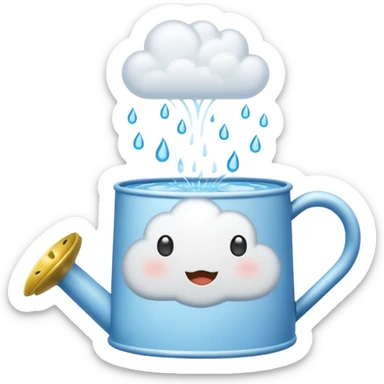 Cloud + watering can,Sky Gardener. sticker
