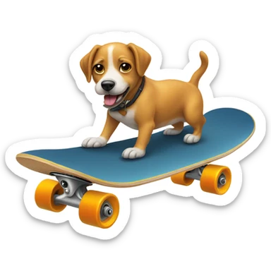 Dog on a skateboard  sticker