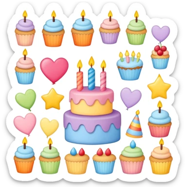 Happy birthday note stickers  sticker