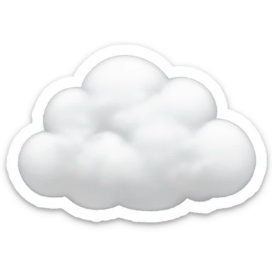 white Cloud sticker