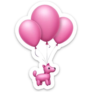 pink Balloon animals  sticker