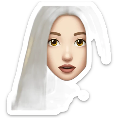 Ava max with long hair and crop top sticker