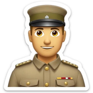 Soldat allemand SA brun avec deux éclairs sur la chemise sticker