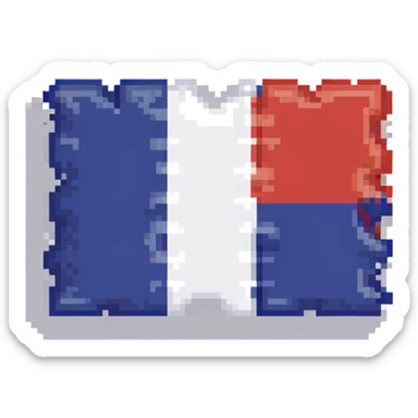 French flag crossed out sticker