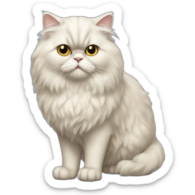 persian cat full-height sticker