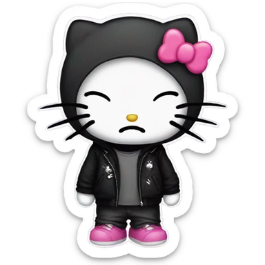 emo hello kitty sticker