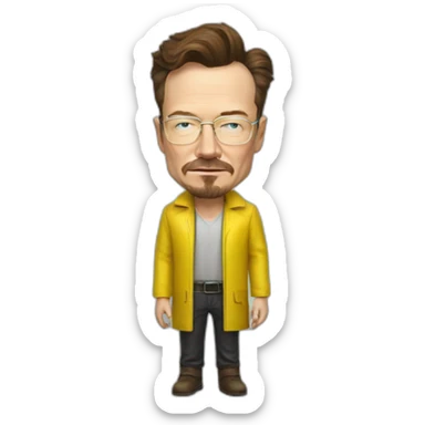elon musk cosplaying as walter white sticker