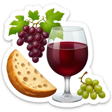 Make me some wine with bread and grapes sticker