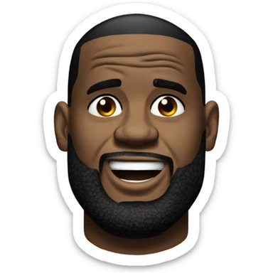 LeBron James Cryig Emoji sticker