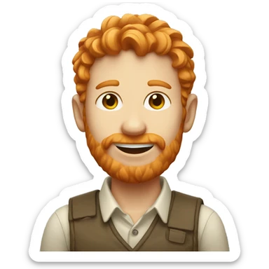 1 happy ginger root emoji sticker