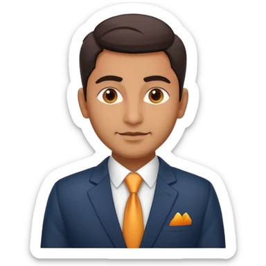 An Indian hard working hotel manager with handsome and attractive appearance. sticker