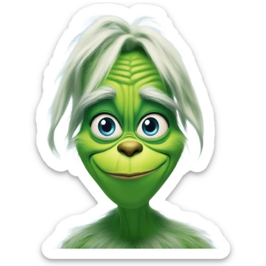 The grinch but blue sticker