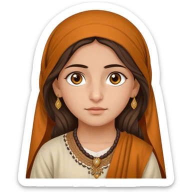 Pathan Pashtun girl hazel eyes sticker