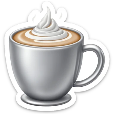 Chai latte silver color sticker