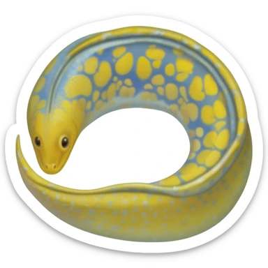Yellow n blue eel sticker