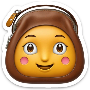 Coin purse – small pouch with zipper or clasp. sticker