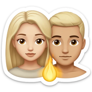 Female and male Souls intertwined  sticker