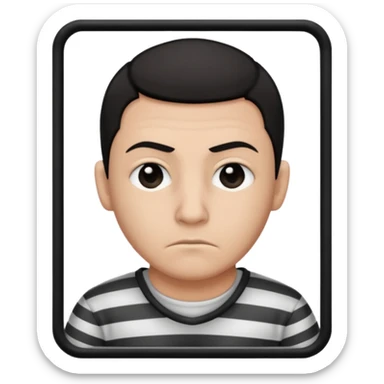 prisoner mugshot scene sticker