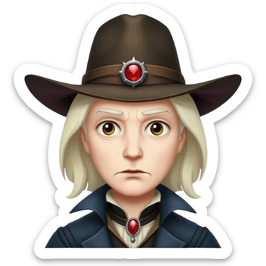van helsing face, serious sticker