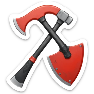 black metal climbing axe pointy edges sticker