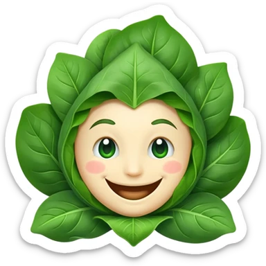 Spinach smiling sticker