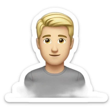 30 years old handsome white man with black eyes and black short hair, without mustache or beard sticker