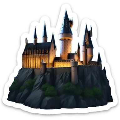 Hogwarts Castle at Night sticker