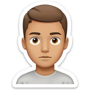 two block boy with sharp jawline sticker