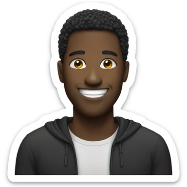 a black man smile sticker