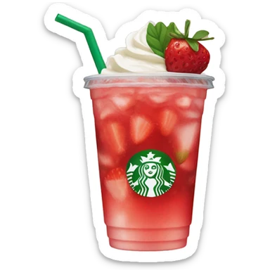 Starbucks strawberry refresher sticker