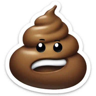 A piece of poop marching sticker