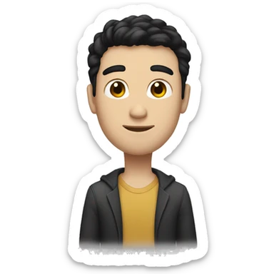 a tall guy with black hair and brunette skin standing sticker