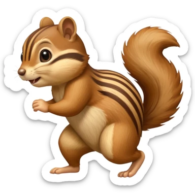 L chipmunk running  sticker