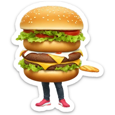 roger federer qui mange un burger sticker