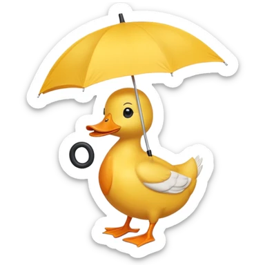 duck with umbrella sticker