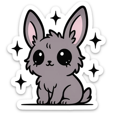 Remove the background from this goth banner, keep it cute, expressive, minimal, in the style of imagen-4-fast (a concise, fast image generation style), with no background. sticker