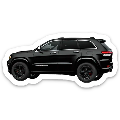 2024 Black Jeep grand Cherokee L no chrome sticker