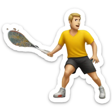 Squash ball game sticker