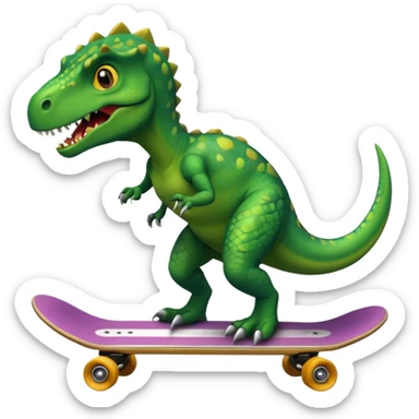 Dinosaur on a skateboard sticker
