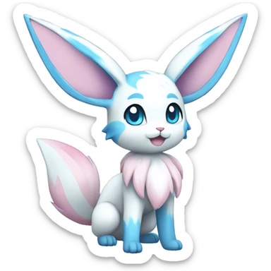 Glaceon-Sylveon full body sticker