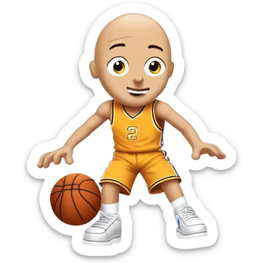 stewie griffin from family guy the tv show scoring a slam dunk in basketball sticker