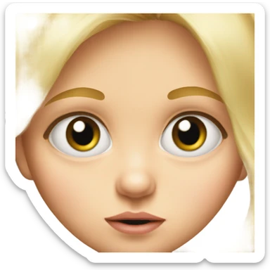 blonde baby girl portrait looking at viewer sticker