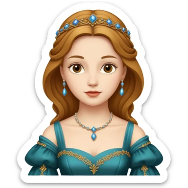  portrait of a Renaissance woman sticker