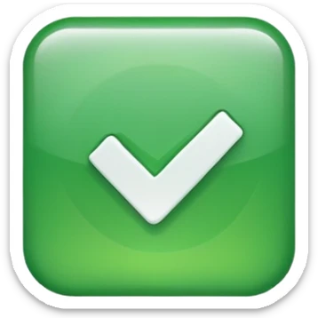 check mark button green square sticker