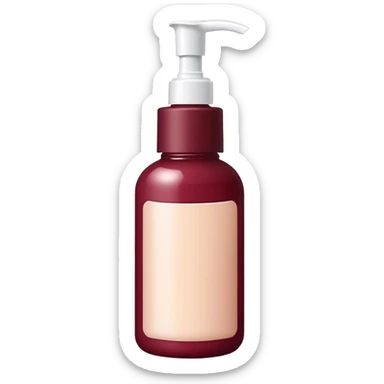  lotion bottle Burgundy sticker