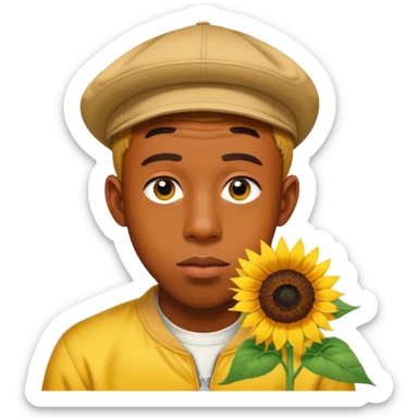 Tyler the creator with sunflower  sticker