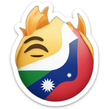 Nepal with India flags sticker