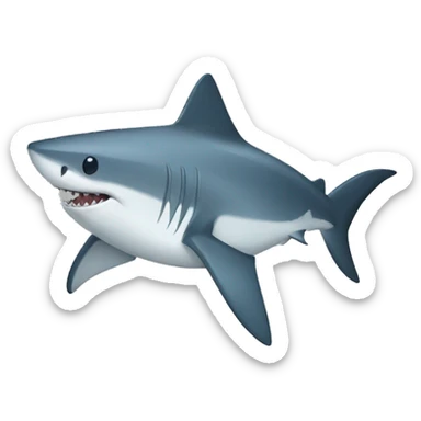shark fin sticker